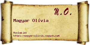 Magyar Olívia névjegykártya